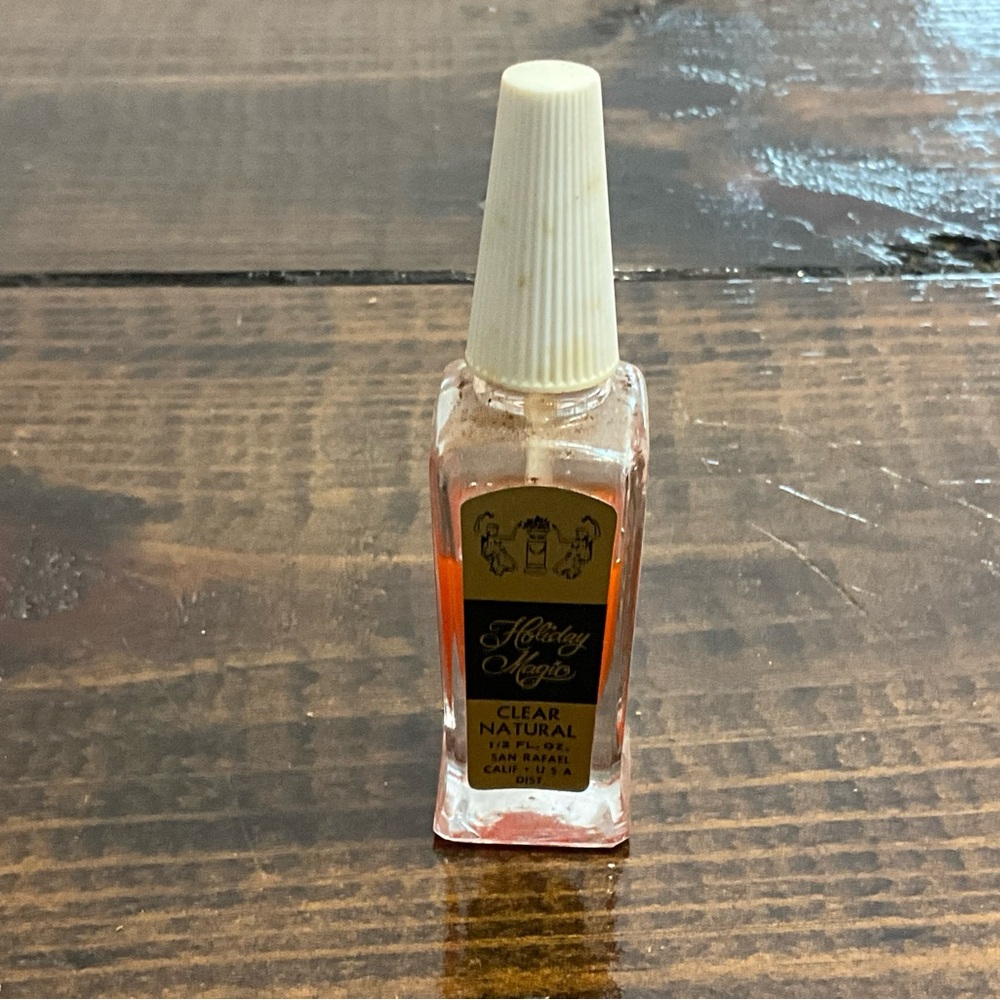 Vintage Holiday Magic Nail Polish Clear Natural Collectible 1960s USA